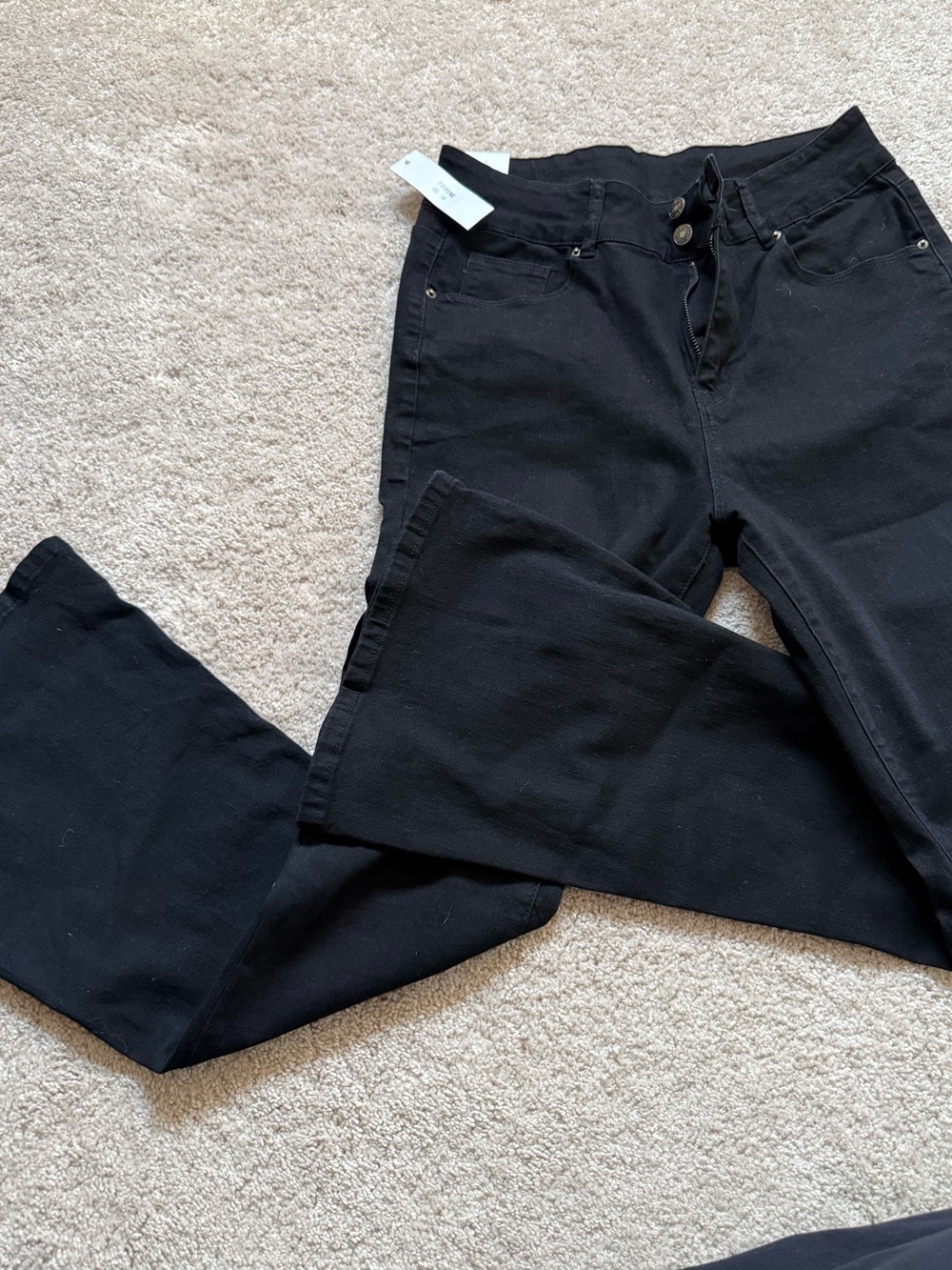 Black High-Rise Wide Leg Jeans